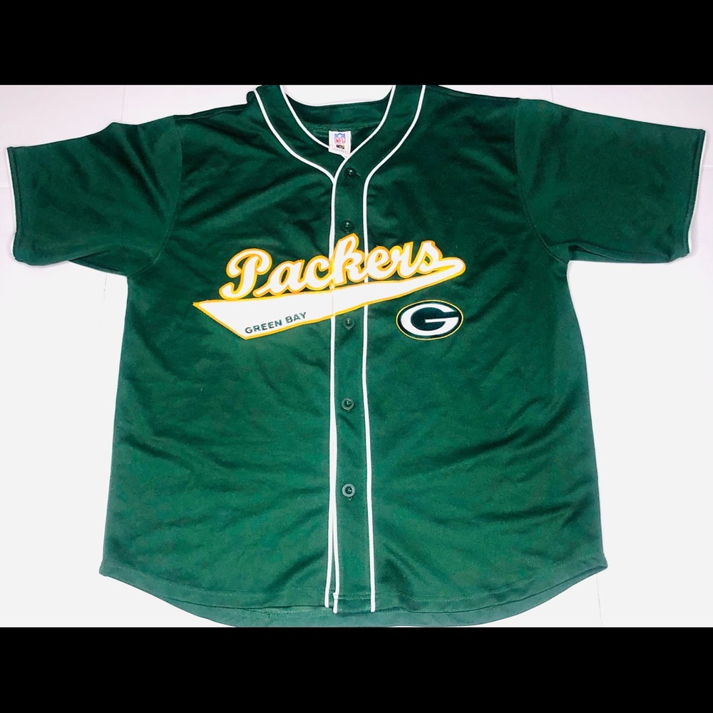VTG Green Bay Packers Brett Favre Baseball Jersey